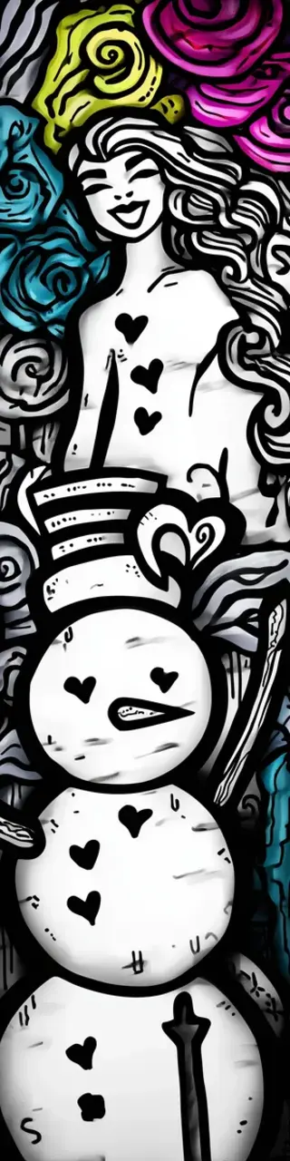 Free printable snowman and woman coloring bookmark