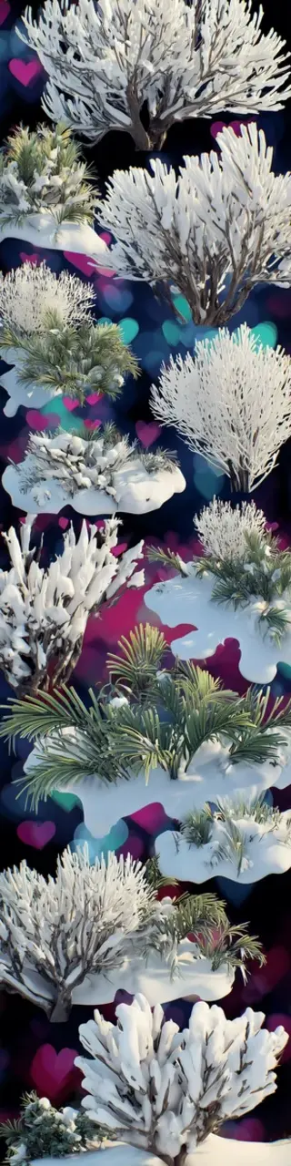 Free printable snowy plants bookmark