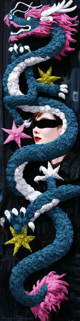 Free printable spiral blue dragon bookmark