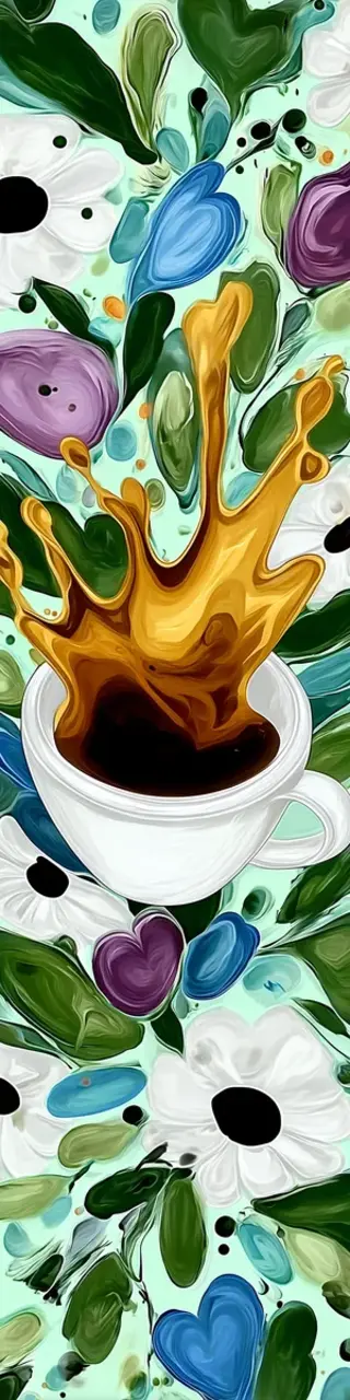 Free printable splashed coffee bookmark