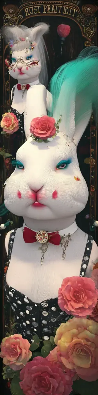 Free printable squinting bunny bookmark