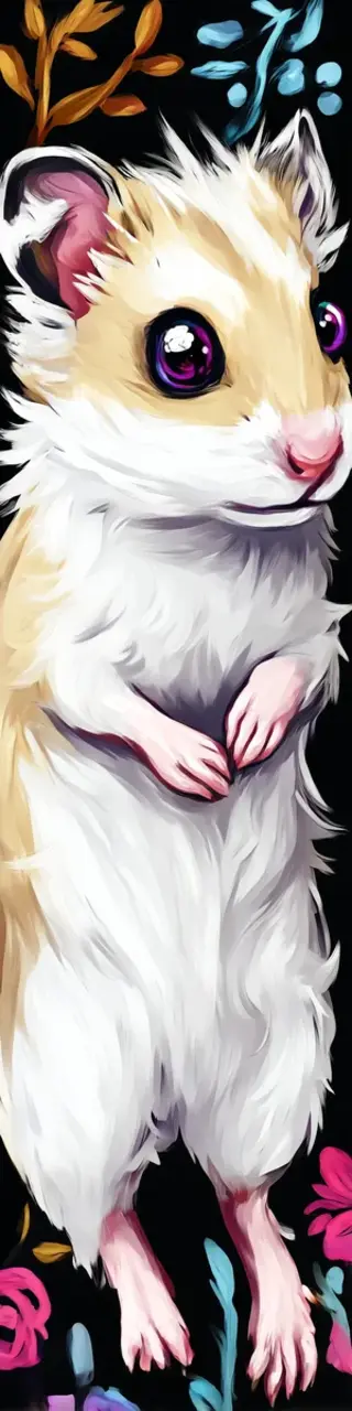 Free printable standing hamster bookmark