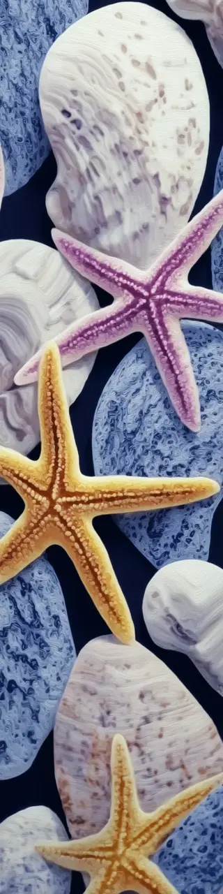 Free printable starfish and stones beach bookmark