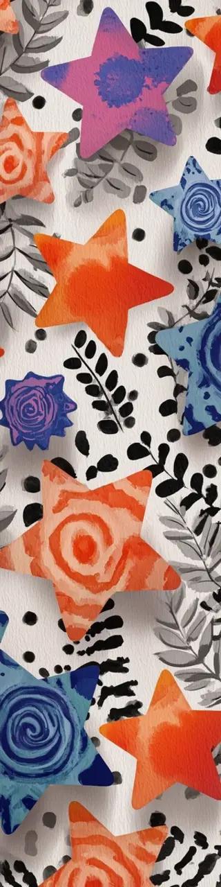 Free printable stars bookmark