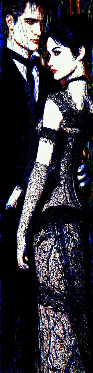 Free printable staticy couple thriller bookmark