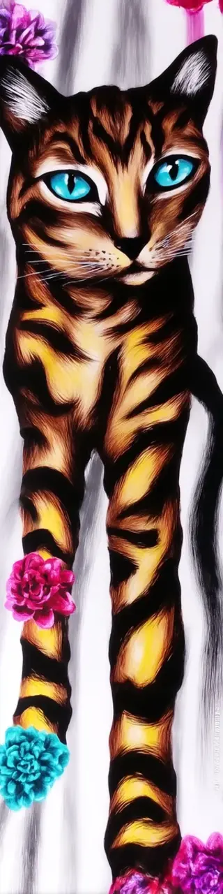 Free printable striped brown cat bookmark