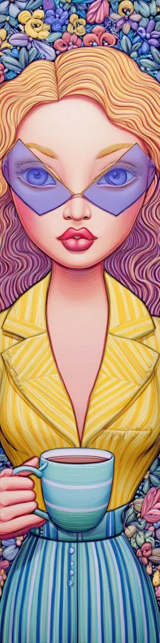 Free printable sunglasses and drinking coffee bookmark