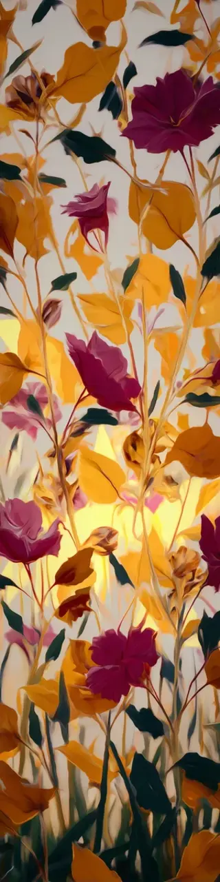 Free printable sunlit fall plants bookmark