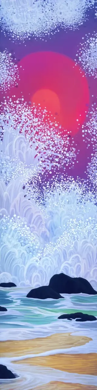 Free printable sunset splash red sunset bookmark