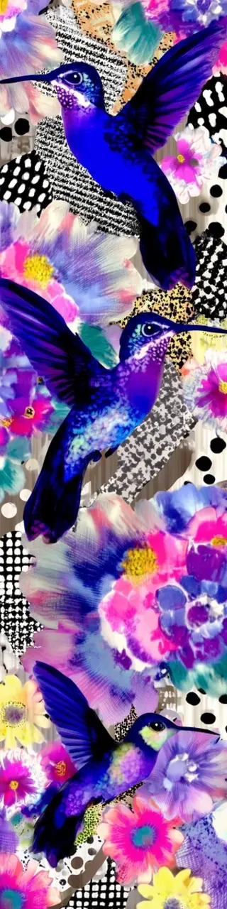 Free printable super bright hummingbirds bookmark