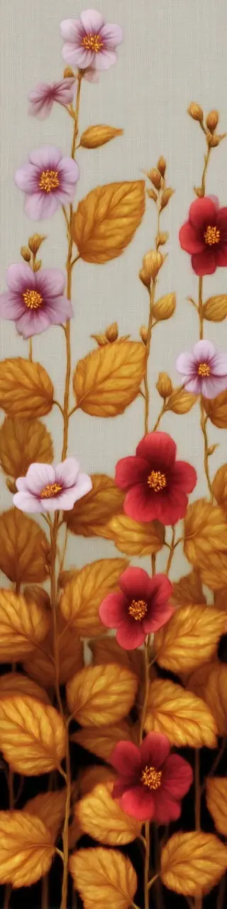 Free printable tall autumn plants bookmark