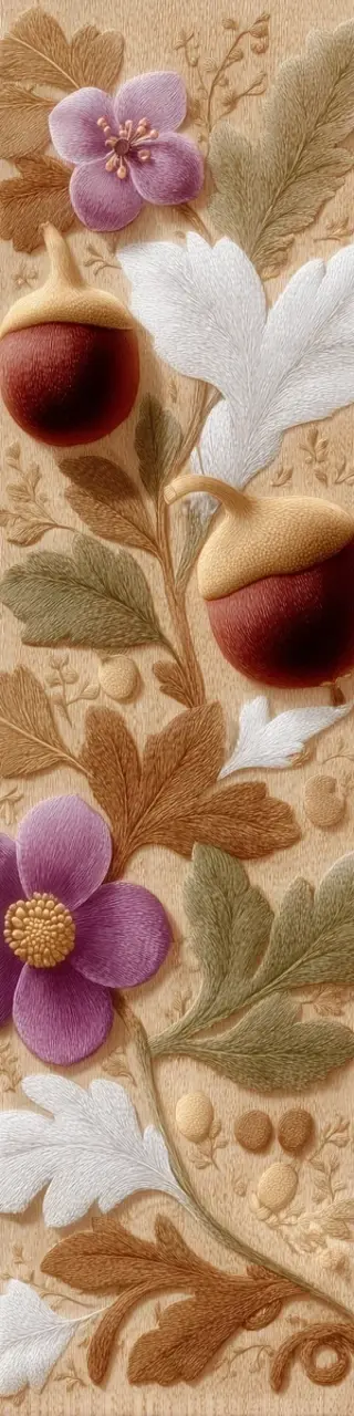 Free printable tan autumn plants bookmark