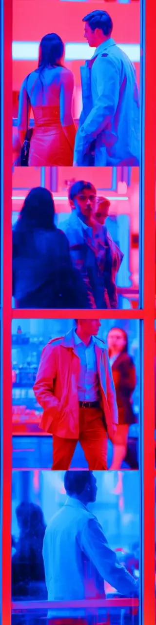 Free printable thriller neon photo strip bookmark