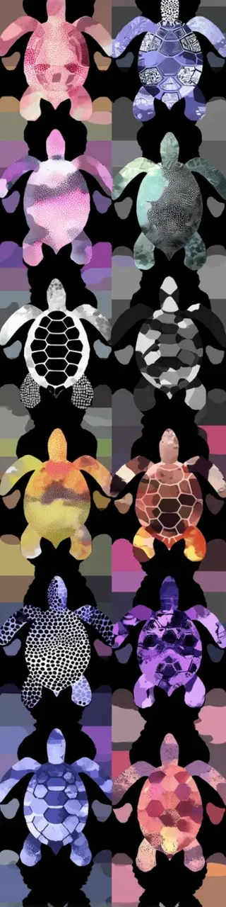 Free printable twelve turtles bookmark