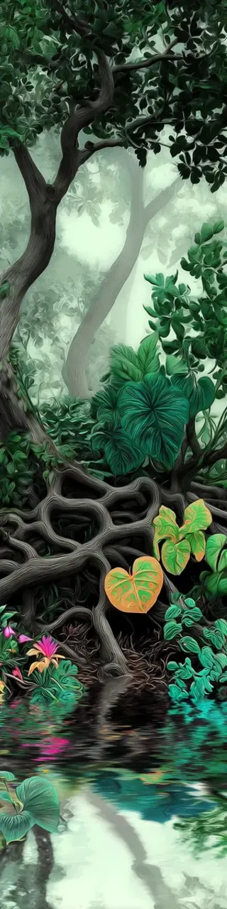 Free printable twisted roots plants bookmark