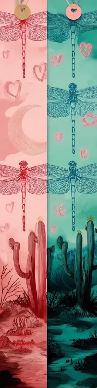 Free printable two tone desert bookmark