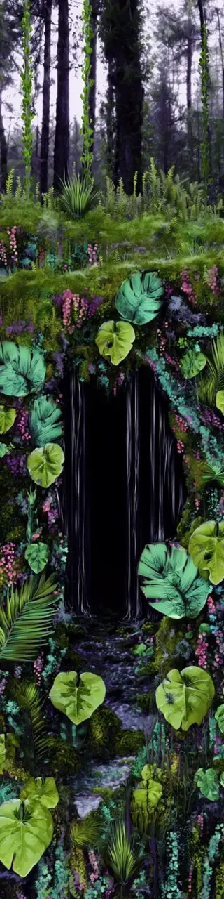 Free printable underground waterfall bookmark