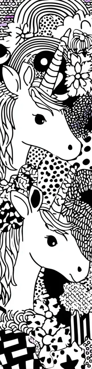 Free printable unicorns coloring bookmark