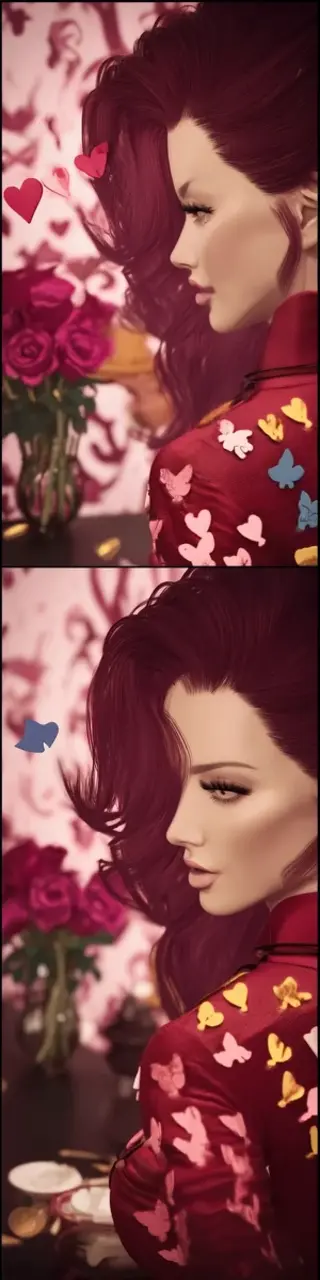 Free printable valentines profile of woman bookmark