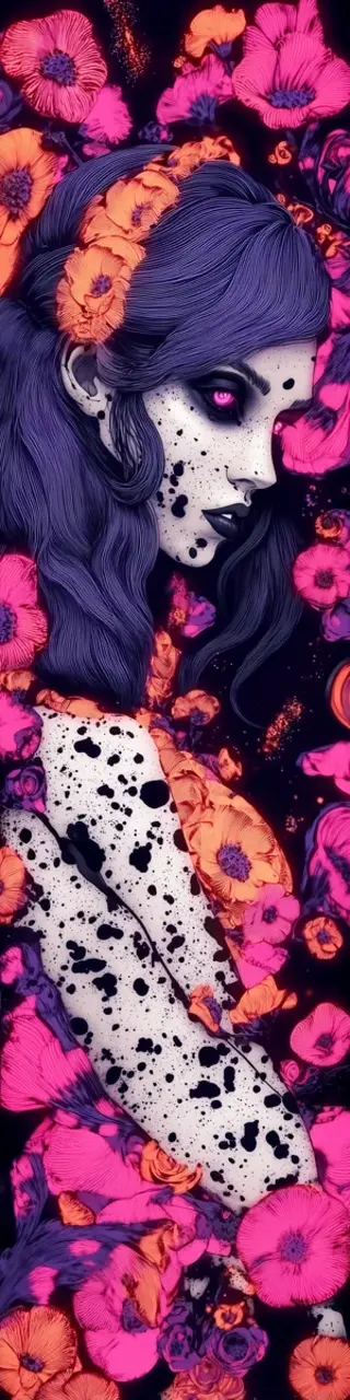 Free printable vampire woman bookmark