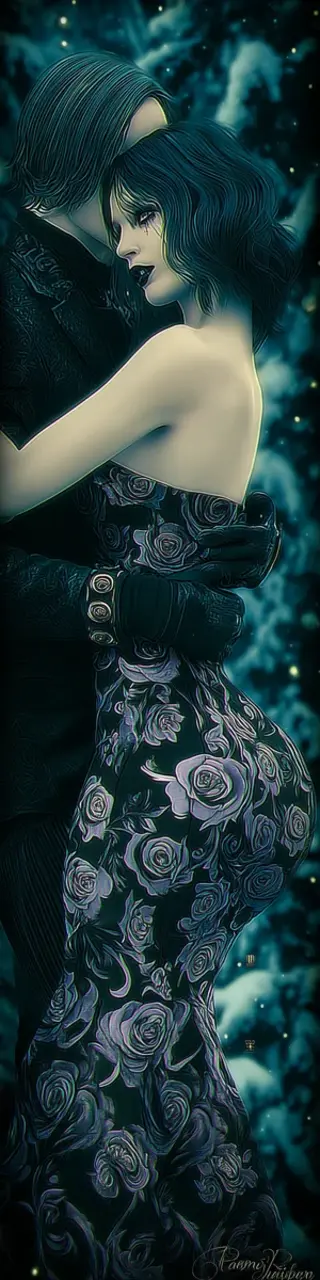 Free printable vampires love in winter bookmark