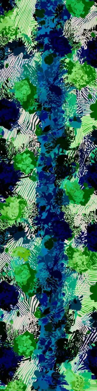 Free printable vertical blue abstract bookmark