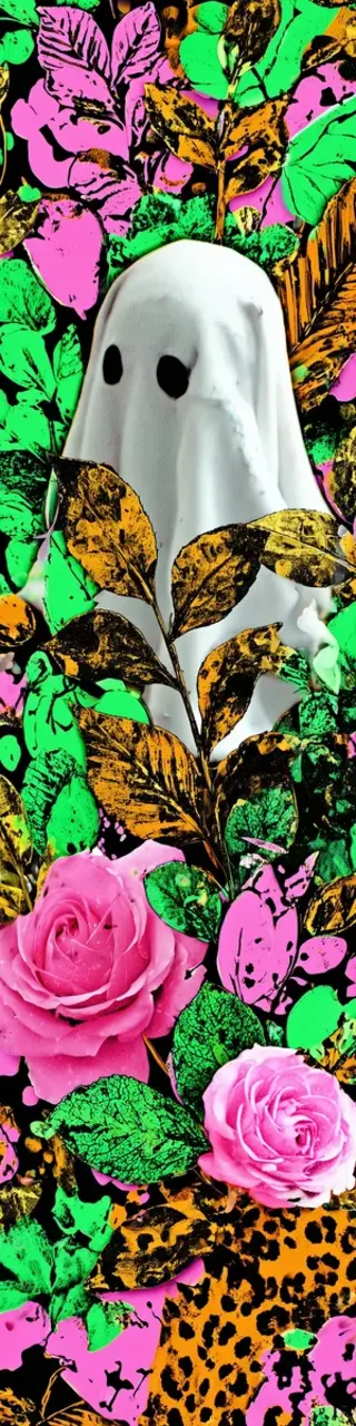 Free printable very hidden ghost in plants bookmark