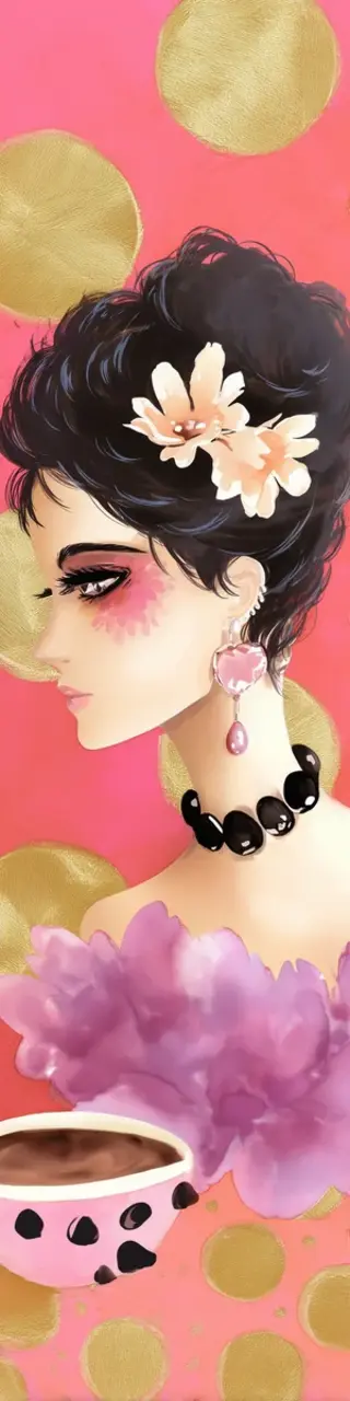 Free printable very pretty coffee bookmark