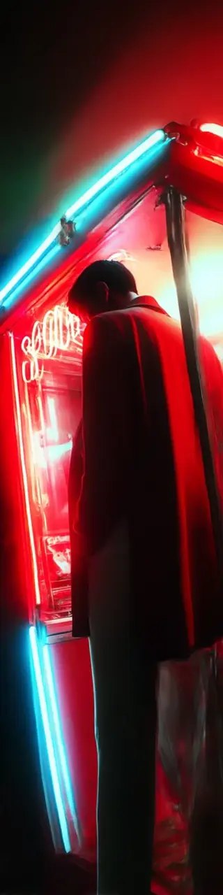 Free printable waiting outside neon thriller bookmark