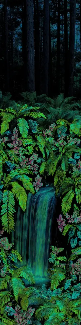 Free printable waterfall plants bookmark