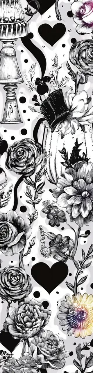 Free printable black and white wedding decor bookmark