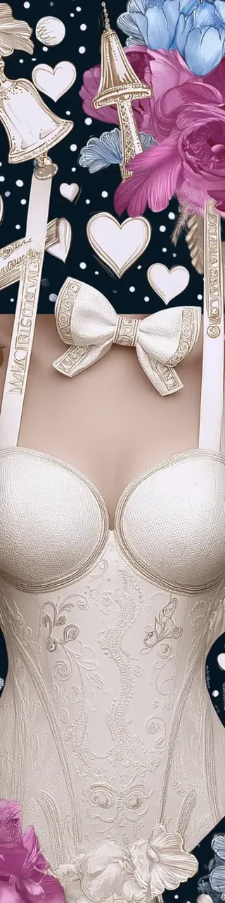 Free printable wedding bodice bookmark