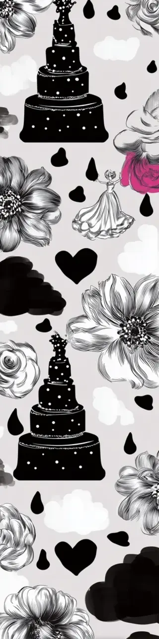 Free printable wedding cakes in rain bookmark