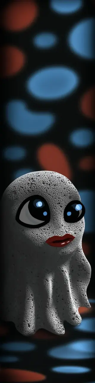 Free printable weird ghost face bookmark