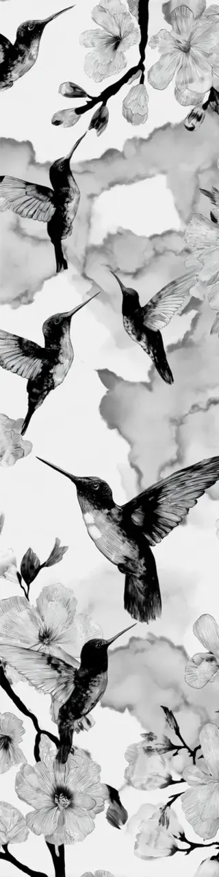 Free printable white background hummingbirds bookmark