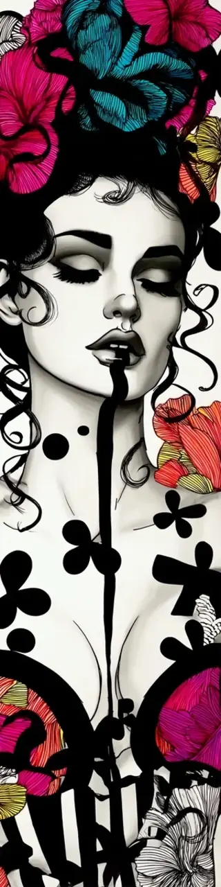 Free printable white bookmark woman cleavage design