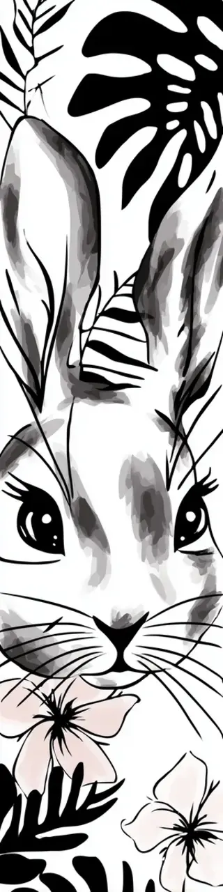 Free printable white bunny coloring bookmark