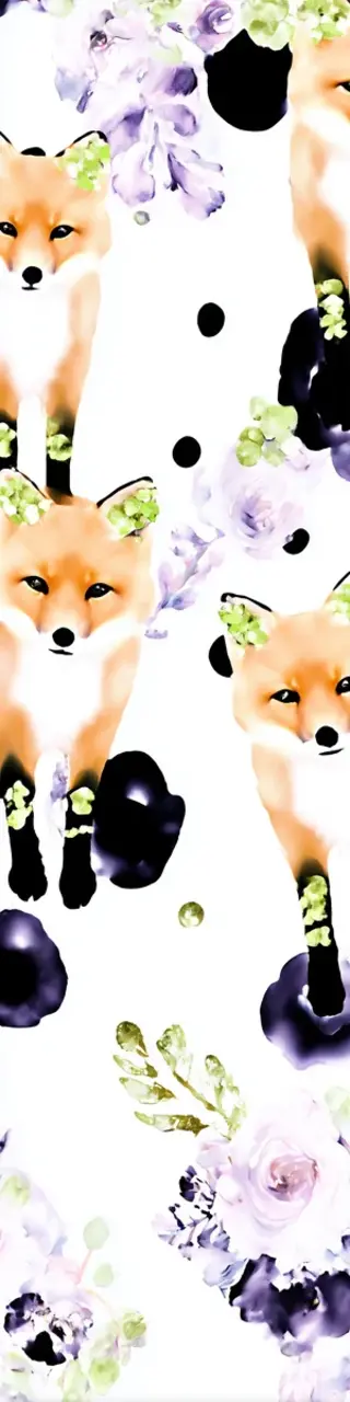 Free printable white fox bookmark