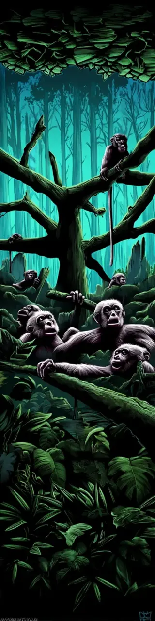 Free printable wild monkey jungle thriller bookmark