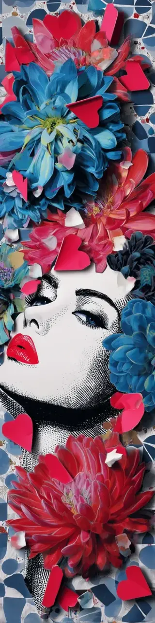 Free printable floral woman bookmark