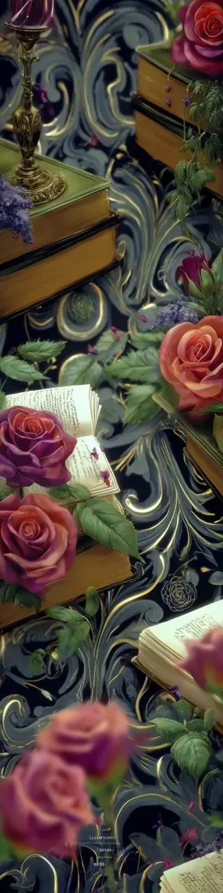 Free printable wrought iron roses dark academia bookmark