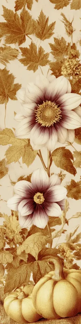 Free printable yellow autumn with pumpkins bookmark