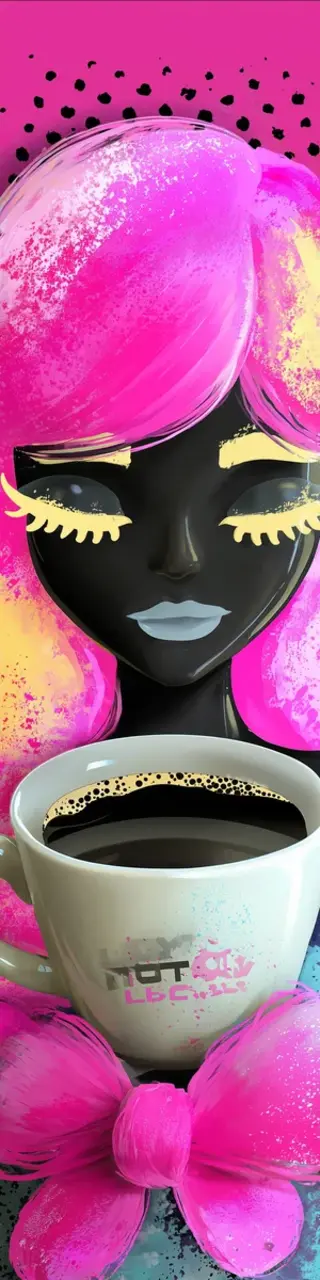 Free printable yellow lashes coffee bookmark