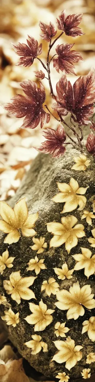 Free printable yellow leaves autumn scene bookmark