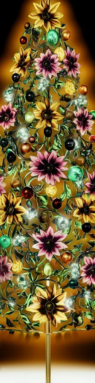 Free printable yellow lights Christmas tree bookmark