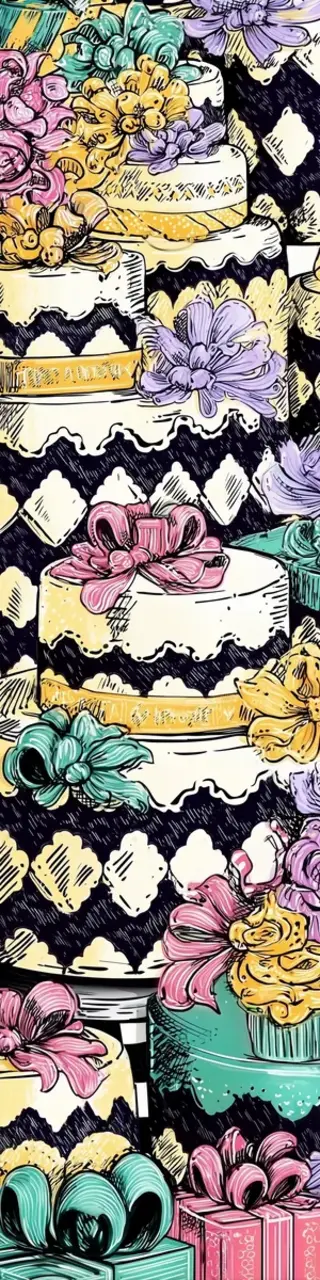 Free printable zigzag cakes birthday bookmark